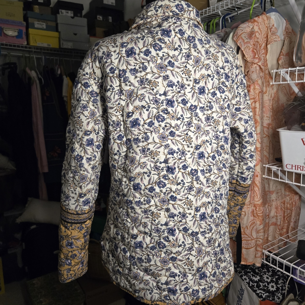 Maurices Blue and Tan Floral Utility Jacket - Picture 5 of 11